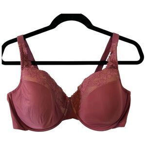 Olga by Warner Womens Cloud 9 Lace Underwire T-shirt Bra Size 42D in Mauve